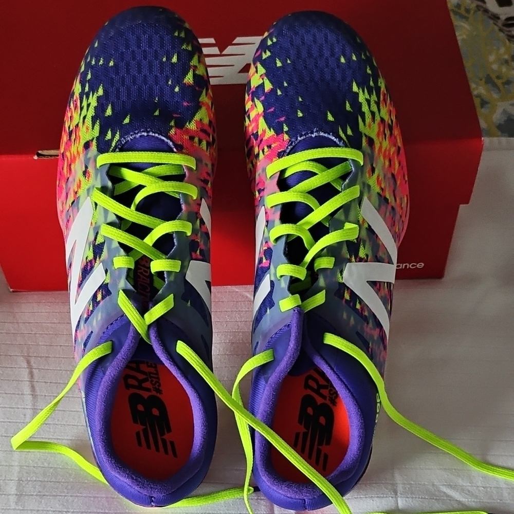 New Balance Neon Green and Purple Athletic Shoes